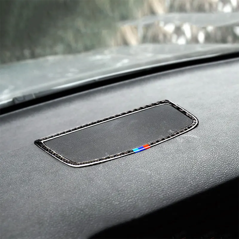 Ogljikovih Vlaken Avto Dodatki Notranjost Avtomobila nadzorno ploščo Plošča Zvočniki Zaščitne Nalepke Kritje Trim Nalepke Za BMW X5 X6 2008-2013