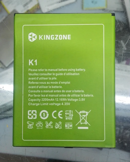 Original kingzone K1 baterijo telefona 3200mah 3.8 V za Kingzone K1 5.5