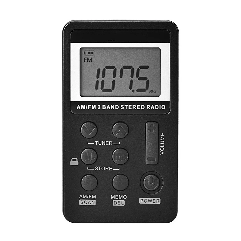 Osebni Digitalni AM, FM Radio, AM FM Kompakten Tranzistor Radio Vgrajeno Anteno z Slušalke za Sprehod, Tek