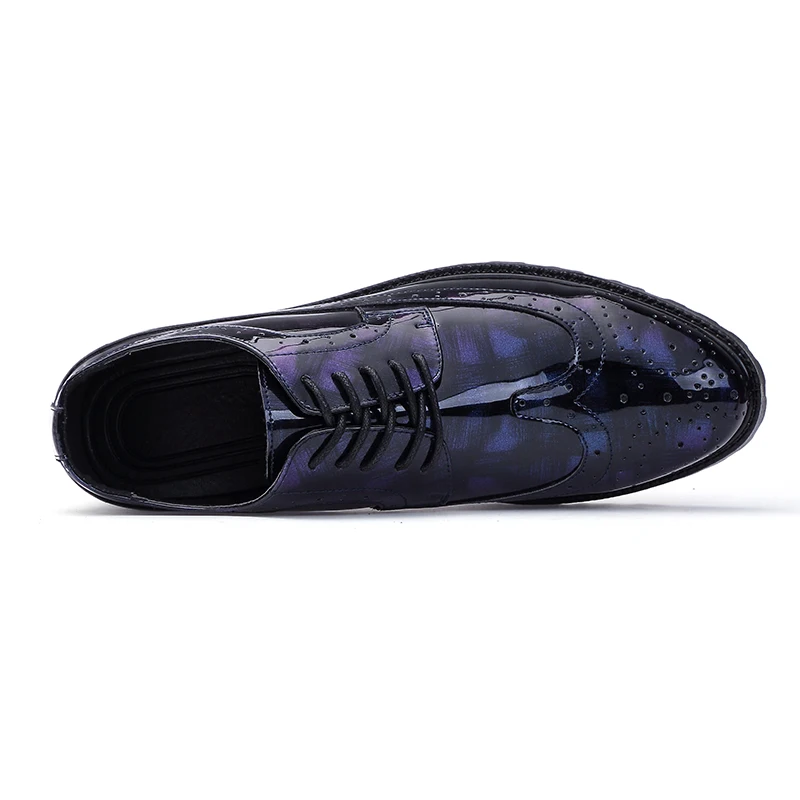 OZERSK Nov Prihod Britanski Stil Moških Klasičnih Poslovnih Formalno Čevlji Konicami Prstov Retro Bullock Design Moških Oxford Obleko Čevlji