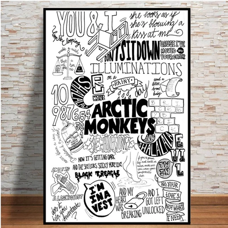 Pevka Star Plakatov in Fotografij Arctic Monkeys Klasične Znane Glasbene skupine Platno Sliko za Dom Design Slike Na Steni