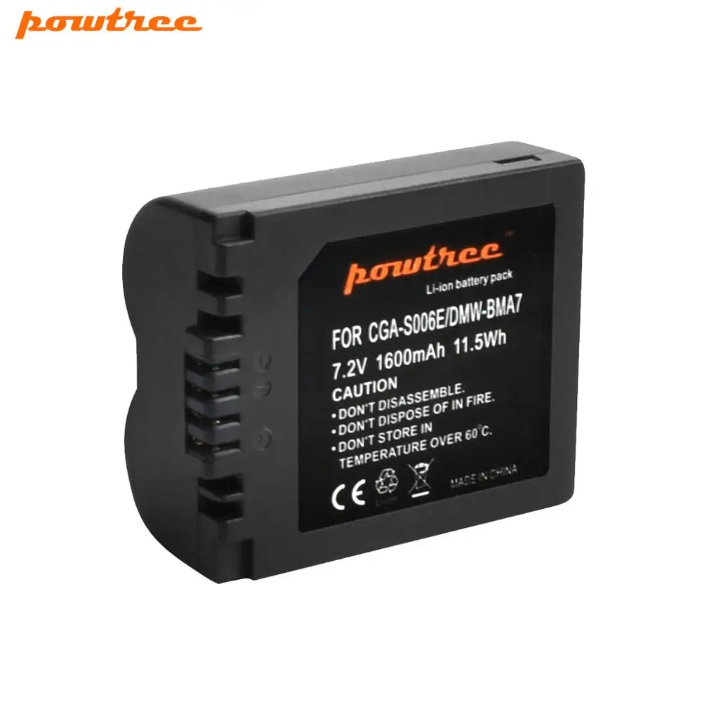 Powtree 1600mAh CGA-S006 CGA S006 Baterija za Panasonic Lumix DMC-FZ28 DMC-FZ7 DMC-FZ8, FZ50, FZ8K, FZ28K baterija za ponovno Polnjenje