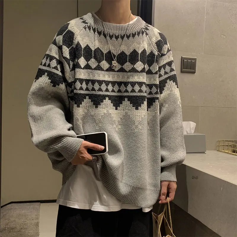 Privathinker Moške 2020 Pozimi Topel Pulover korejski Ulične Mode Puloverji Pulover Jeseni Grafiko, ki je Natisnjena Športna Oblačila