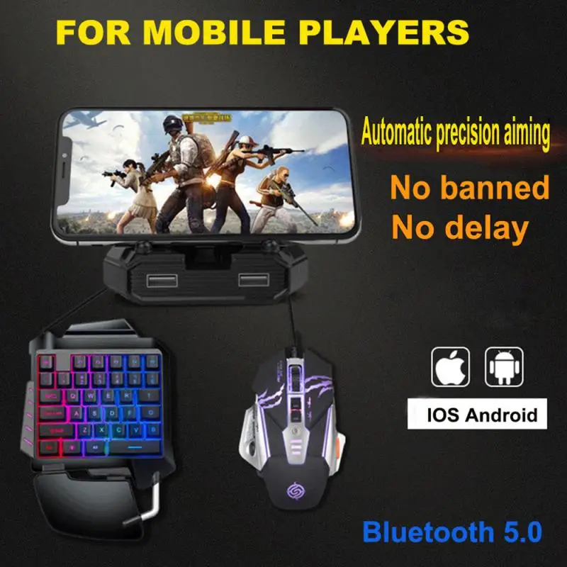 PUBG Gaming Tipkovnica Miška Pretvornik Bluetooth 5.0 Tok Mobilne Gamepad Krmilnika Za IOS Android Telefon Z RAČUNALNIKOM Plug And Play