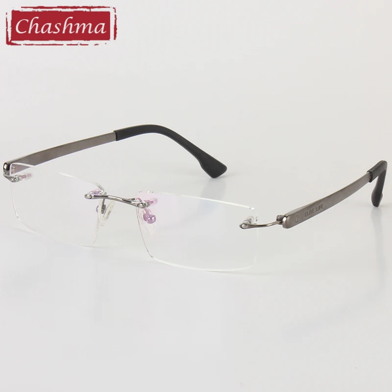 Recept Očala Veliki Okvirji Moških Optičnih Očal Okvir Iz Titana Očala Rimless Očala Moški