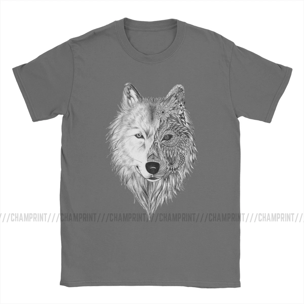 Sivi Volk T-Majice Moške Živali Volkovi Divje Živali Ustvarjalne Bombaž Tees Crewneck Kratek Rokav T Shirt Izvirna Oblačila