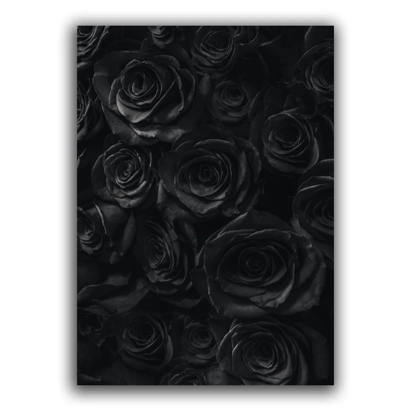 Skandinavske Črno Beli Plakat Za Nordijsko Platno Wall Art Tisk Elk Slikarstvo Dekorativne Slike Cvet Vrtnice Doma Dekoracijo