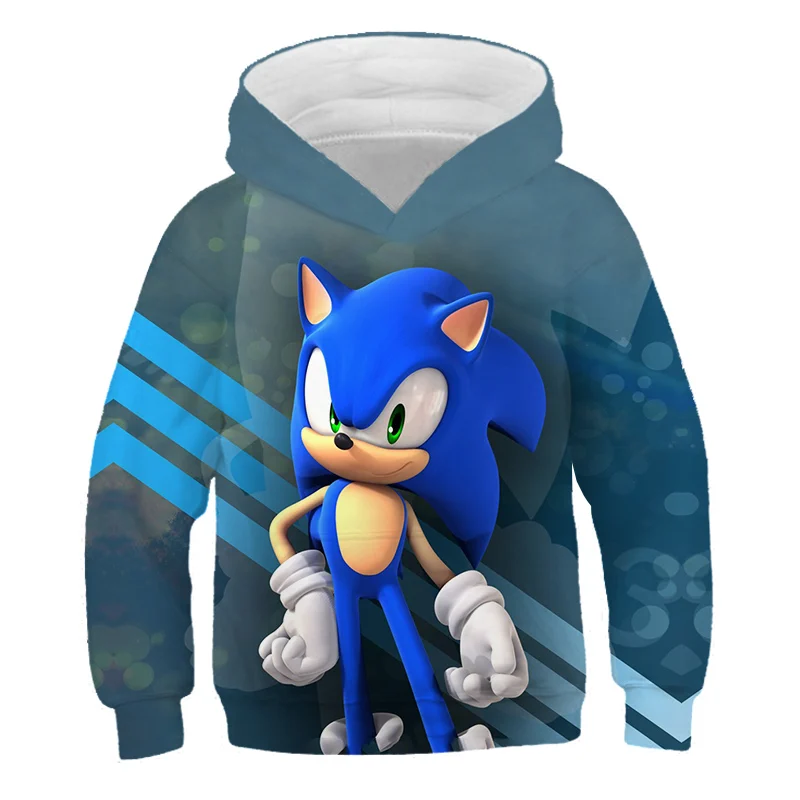 Sonic 3D Nov Modni Pulover s Kapuco Priložnostne Long Sleeve Majica 3D fantje/dekleta Obleke Starš-otrok Slog Risanka Plašč 2020