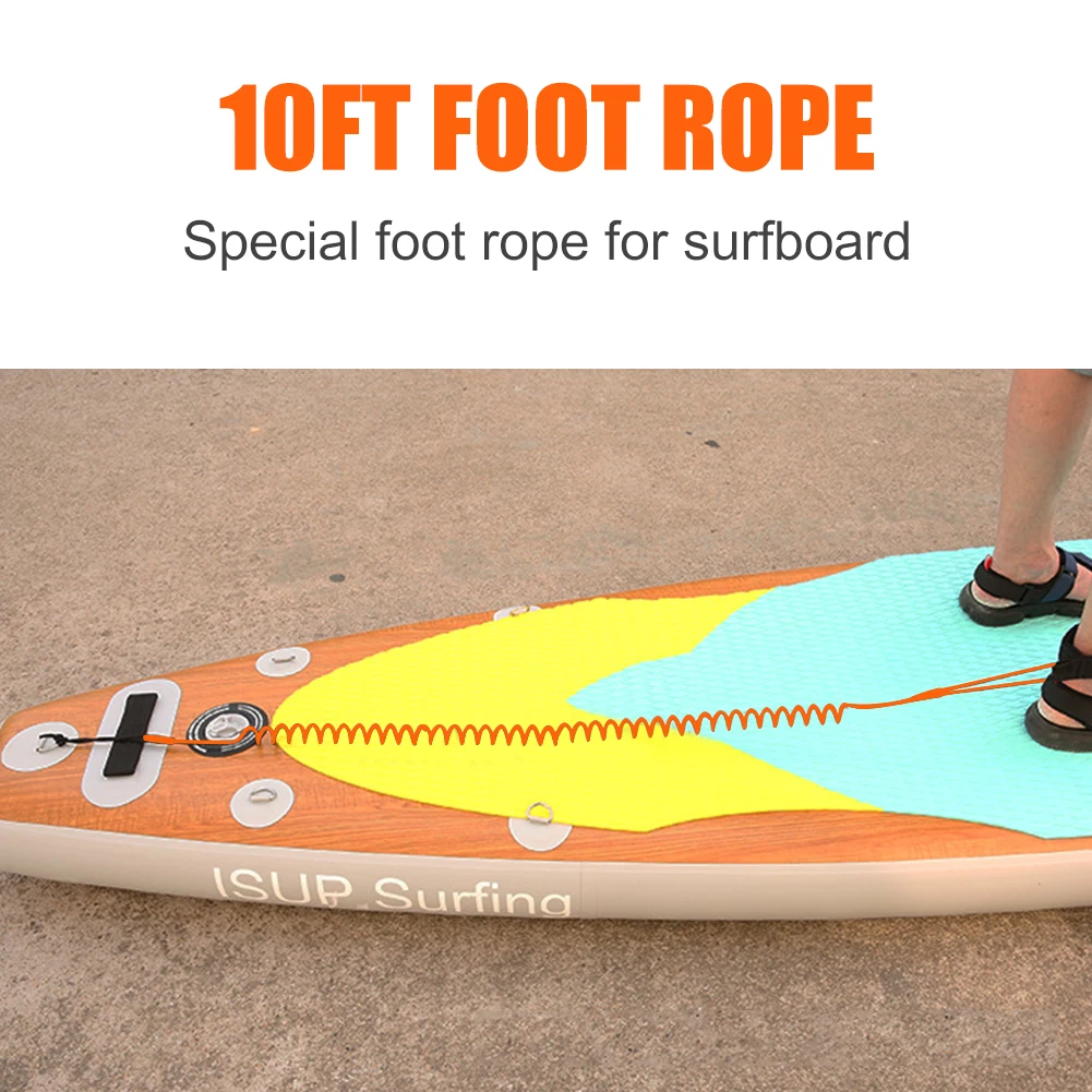 Surf Sup 3 Meter/10Feet Gleženj Vrvici Deskanje Elastična Kolobarjih Stand UP Paddle Board Noge Vrv Desko Gleženj Naviti na Vrvici