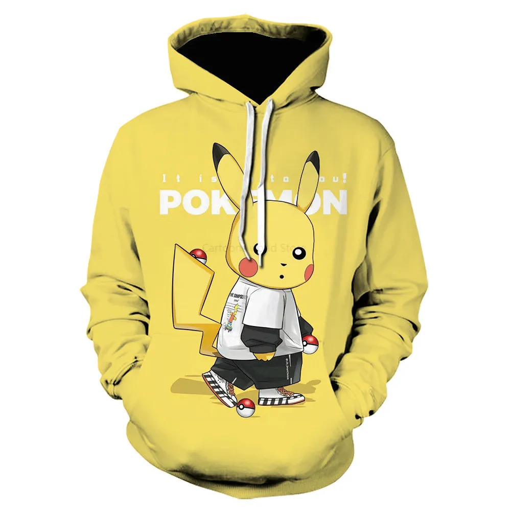 TAKARA TOMY jeseni in pozimi nov pulover anime okoliških Pokemon 3D digitalni tisk hoodie topla oblačila, modni Dolg rokav