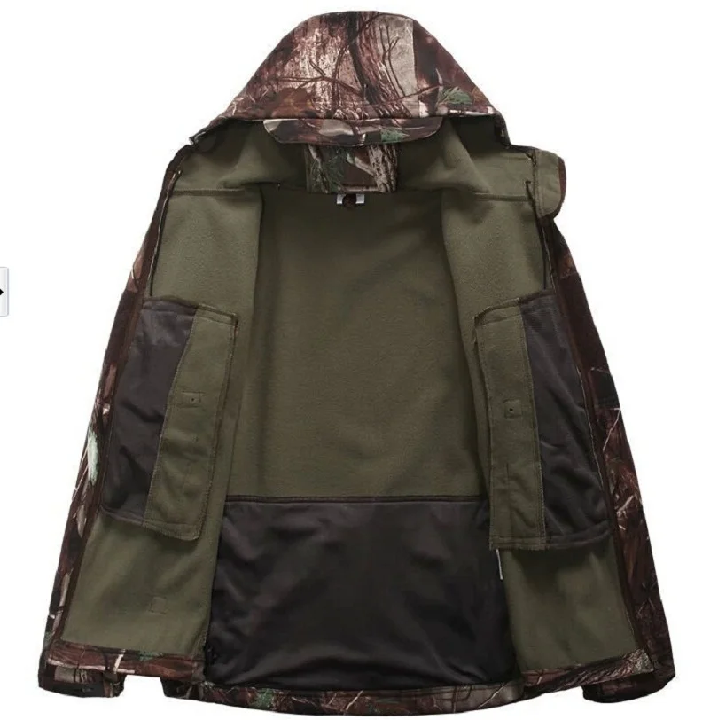 Taktično soft shell tad jakna Moški Vojske Nepremočljiva huntingClothes bo Ustrezala Outwear Prikrivanje Kožo morskega Psa, Vojaške JacketPants Obleko