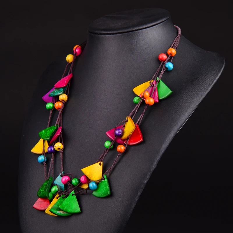 UDDEIN Novega modela, bohemian ogrlica letnik izjavo, hlače z oprsnikom collares ročno multi plasti lesa nakit online nakupovanje indija maxi