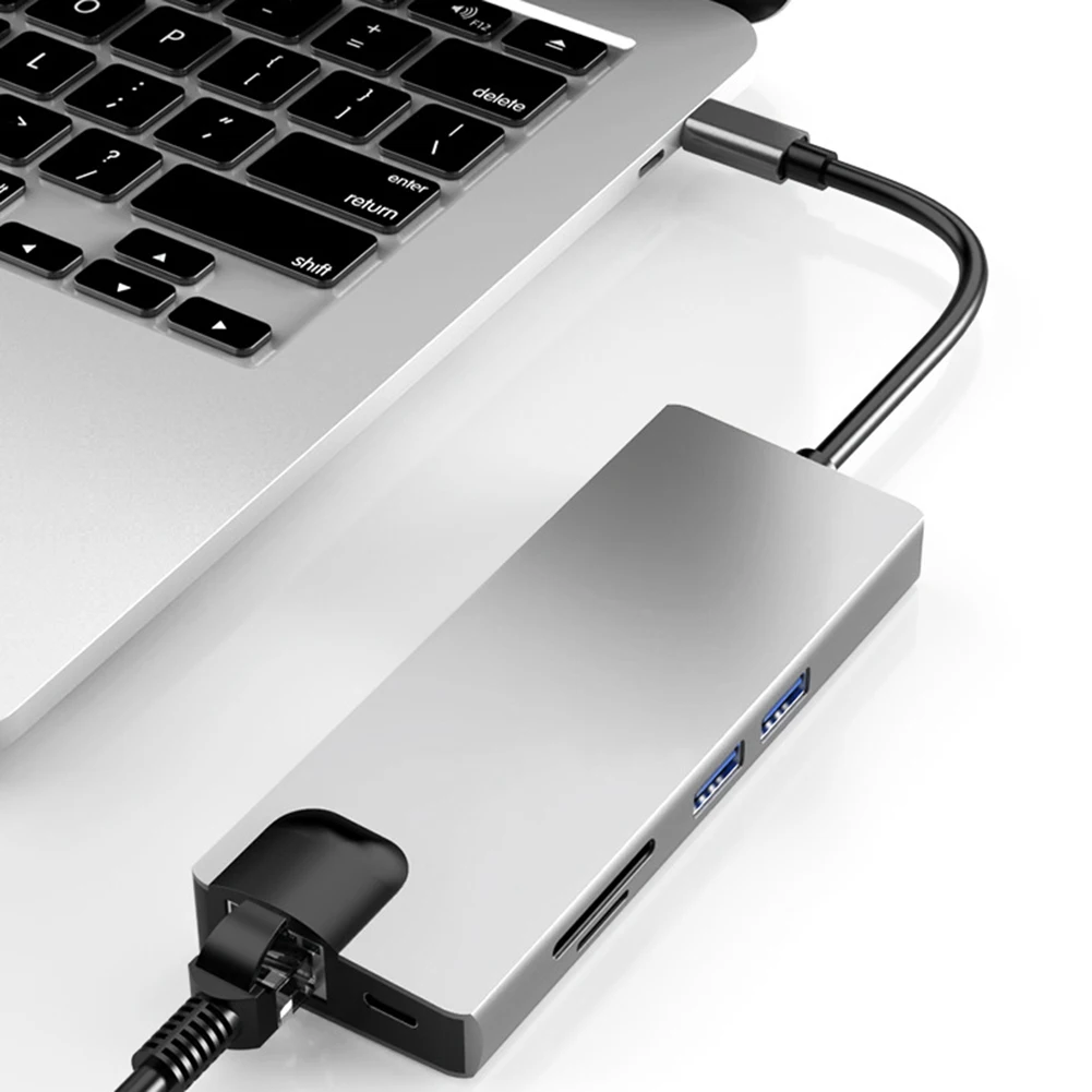 USB Tip C Dock Postajo za Laptop HDMI HW-TC12 Zvezdišče USB Tip C za Multi USB 3.0, HDMI, VGA priključek RJ45 PD Adapter Cepilec za PC