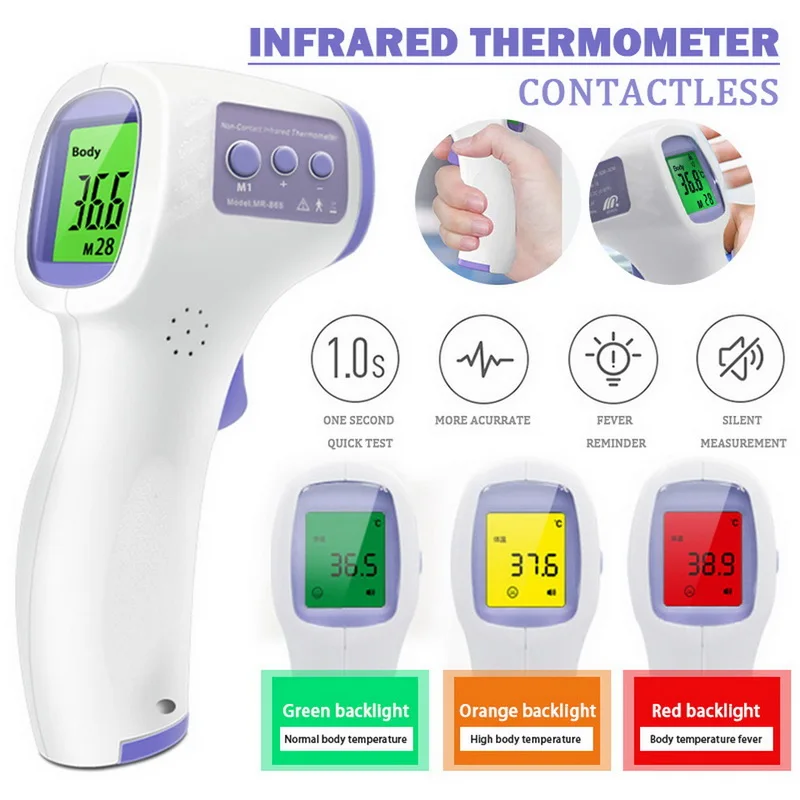 Večfunkcijsko Infrardeči Termometer brezkontaktno Čelo Termometer s povišano telesno temperaturo Alarm Pomnilniško Funkcijo za otroško Odraslih Predmetov