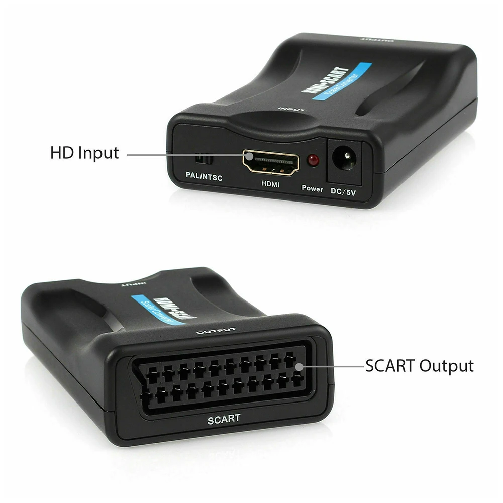 Video Audio Upscale Pretvornik 1080P SCART za HDMI HD Sprejemnik TV Plug and Play za Urad, ki Skrbi Računalniške Potrebščine