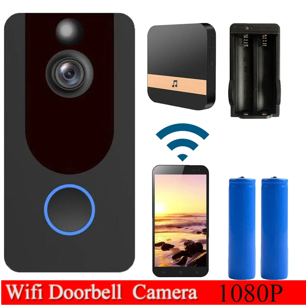 WIFI IP Zvonec 1080P Kamera Video Vrata bell Night Vision IR Zaznavanje Gibanja Alarm Varnost Brezžičnega Vrata oči
