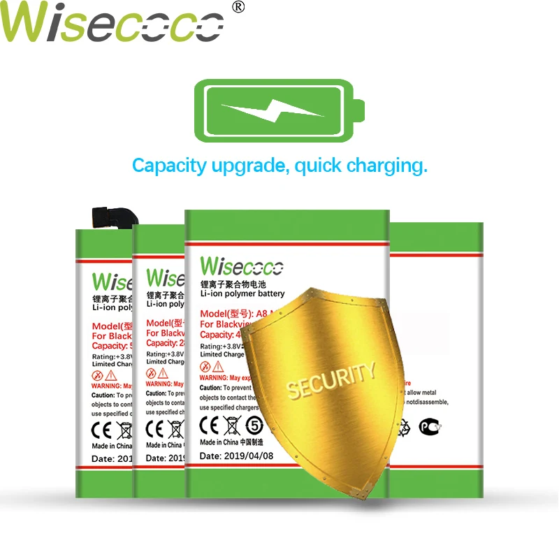WISECOCO 6750mAh Baterija Za Blackview BV8000/ BV8000 Pro Visoke Kakovosti Mobilni Telefon Baterija+Številko za Sledenje