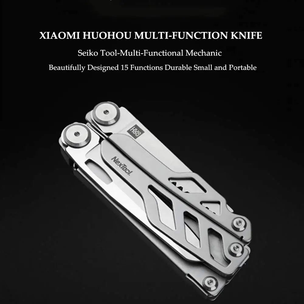 Youpin huohou Multi-funkcijo Folding Nož Žep 15 Funkcije Folding Nož Odpirač za Steklenice, Izvijač /Klešče Prostem# na Zalogi