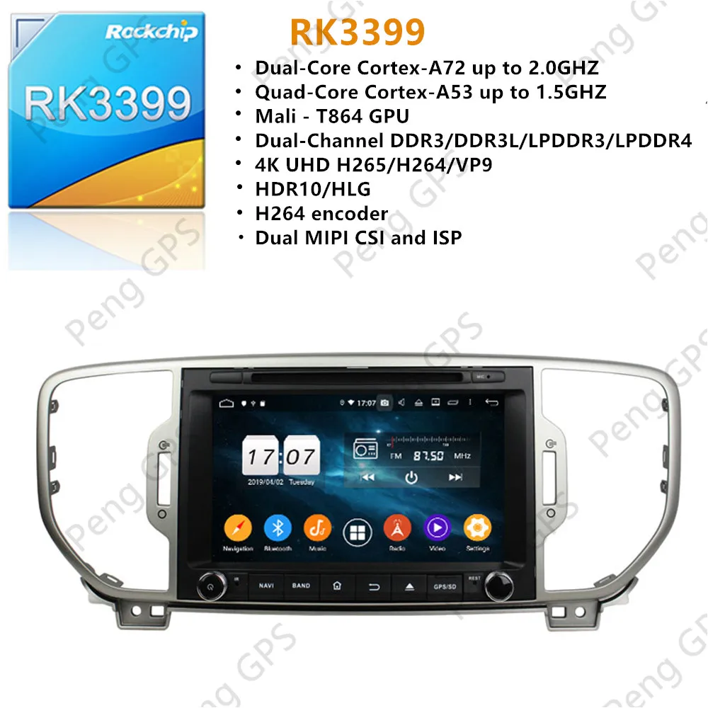 Za KIA Sportage 4 Android Radio Večpredstavnostna 2016 - 2019 Avdio PX6 Avto DVD Predvajalnik, GPS Navi Vodja enote Autoradio kasetni diktafon