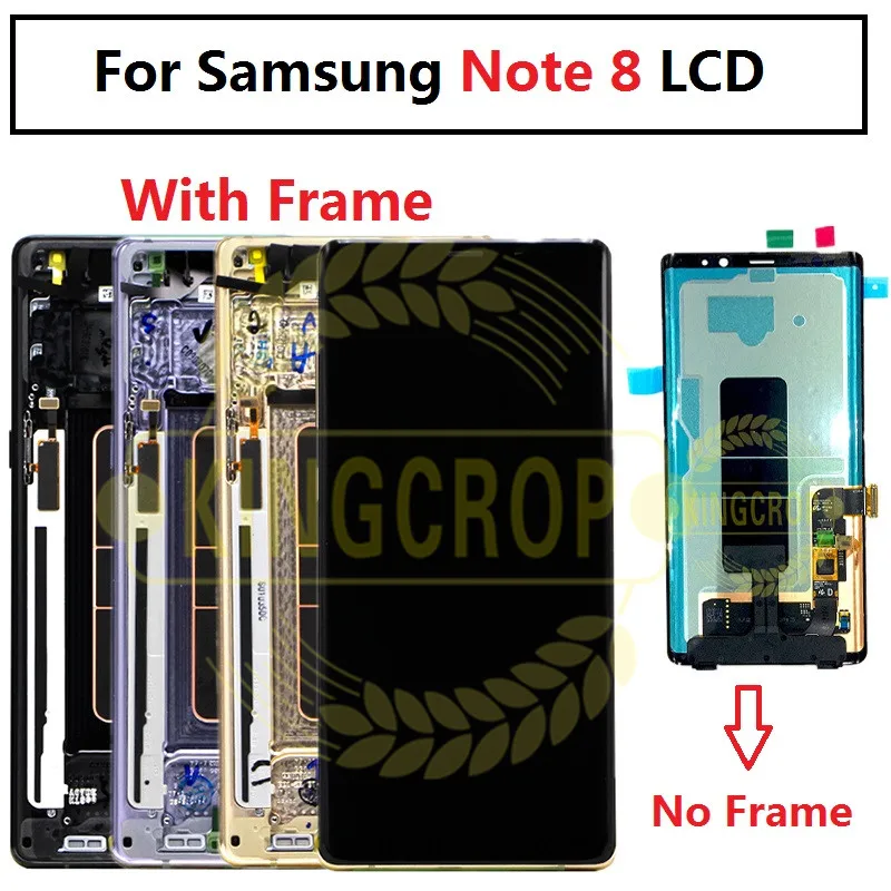 Za Samsung galaxy Note 8 N950F N950D N950DS N950U Lcd-Zaslon, Zaslon na Dotik, Računalnike Montaža z Okvirjem Za Samsung lcd Note8