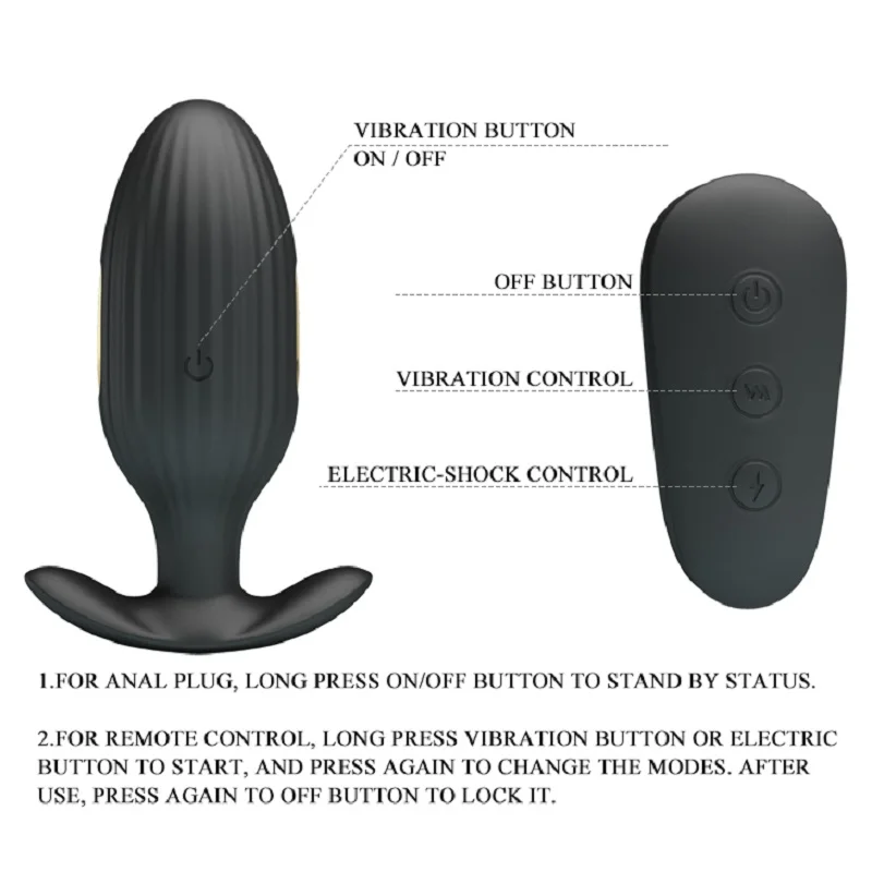 Zelo radi 3 električnega udara 7 vibracije brezžični nadzor zlato silikonske analne kroglice butt plug stimulator vibrator spola igrače, ženska