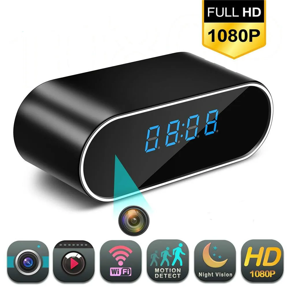1080P Mini Kamera Budilka Night Vision Zaznavanje Gibanja Wifi IP Kamera DV DVR Kamere Home Security Nadzor