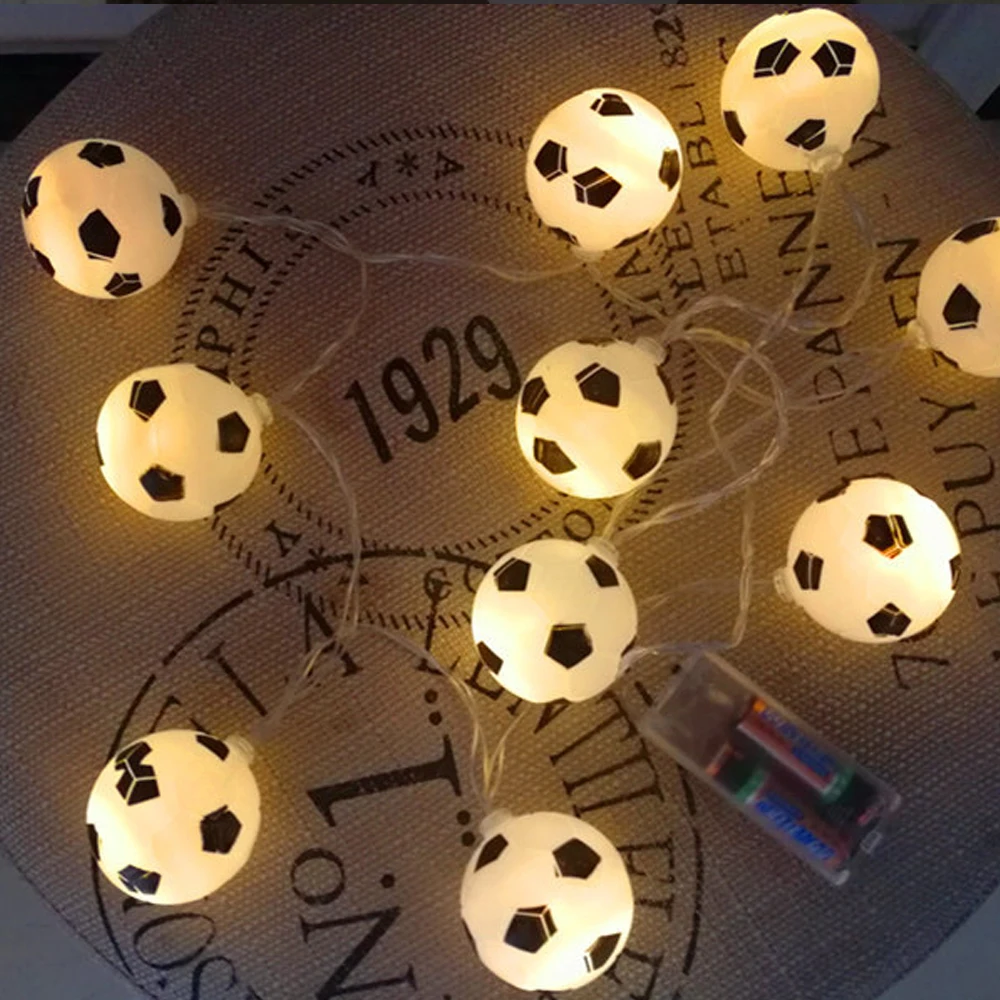 10LED Nogomet Luči Lučka kroglice Vzdušje Za Ustvarjanje Svetlobne DIY Stranka Dekoracijo Dropship nogomet pribor Božično darilo