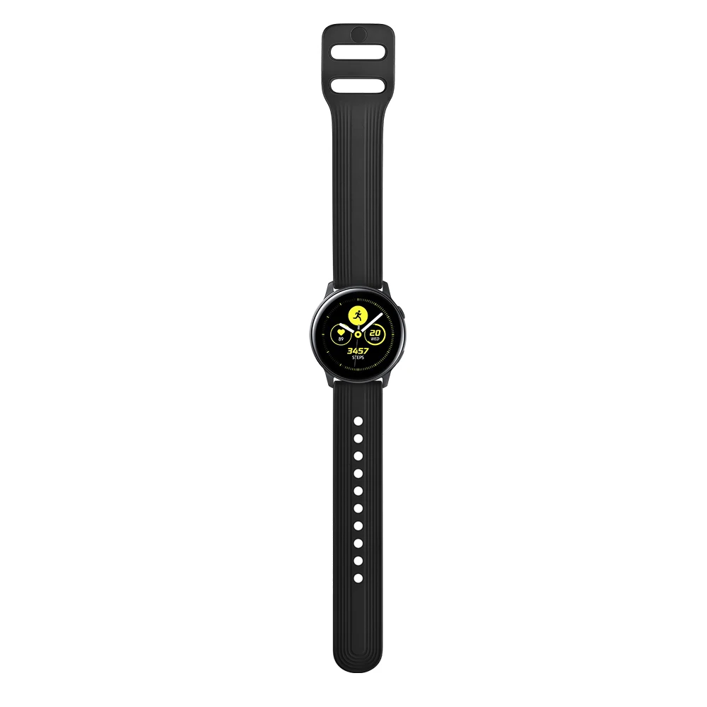 20 mm Silikonski Trak za Galaxy Watch 3 45mm 41mm Watchband za Amazift Bip Trak Pasu Huami GTS Gume Zanke Zamenjava Zapestnica