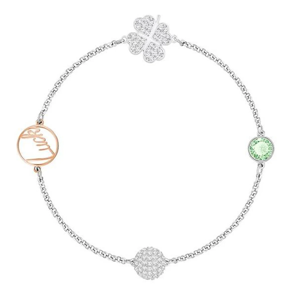 2020 modni nakit swa1:1 lepe Avstrijski Kristalno dvostranski štirih listov ogrlica je simpatično darilo za prijatelje