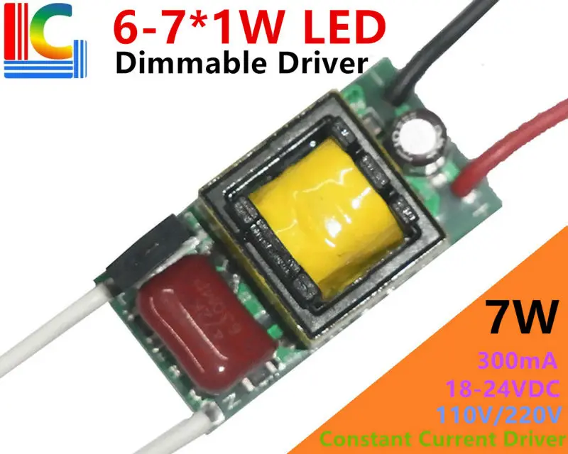 6W 7W Dimable LED Driver Ac 300mA 18-24V Lučka za Voznika Napajanje 110V 220V Razsvetljavo Transformatorji za LED Žarnice Pozornosti