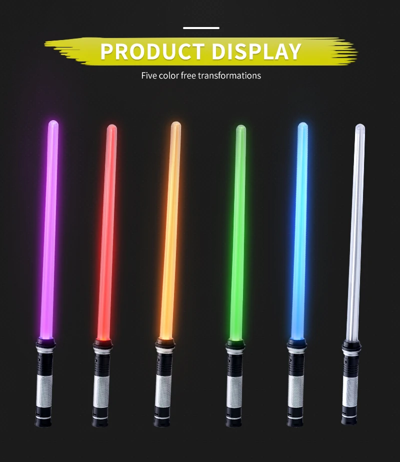 7 barvni laserski meč Switchable barve dvojni meč kombinacija bts luč stick sveti igrače