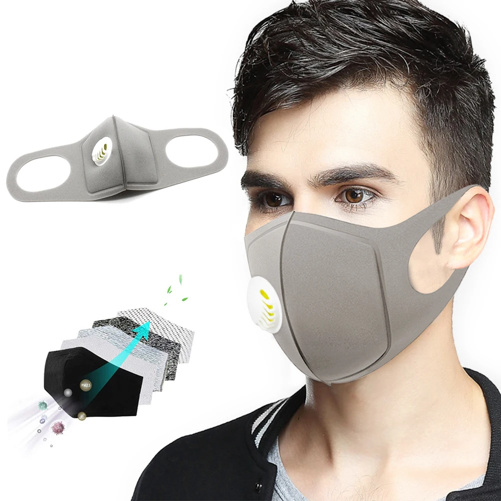 8PCS PM2.5 Dihanje Cvet Masko Natisnjeni Maske, Zaščitne Tkanine PM 2.5 Prah Usta Kritje Stroj za Večkratno uporabo Usta Masko