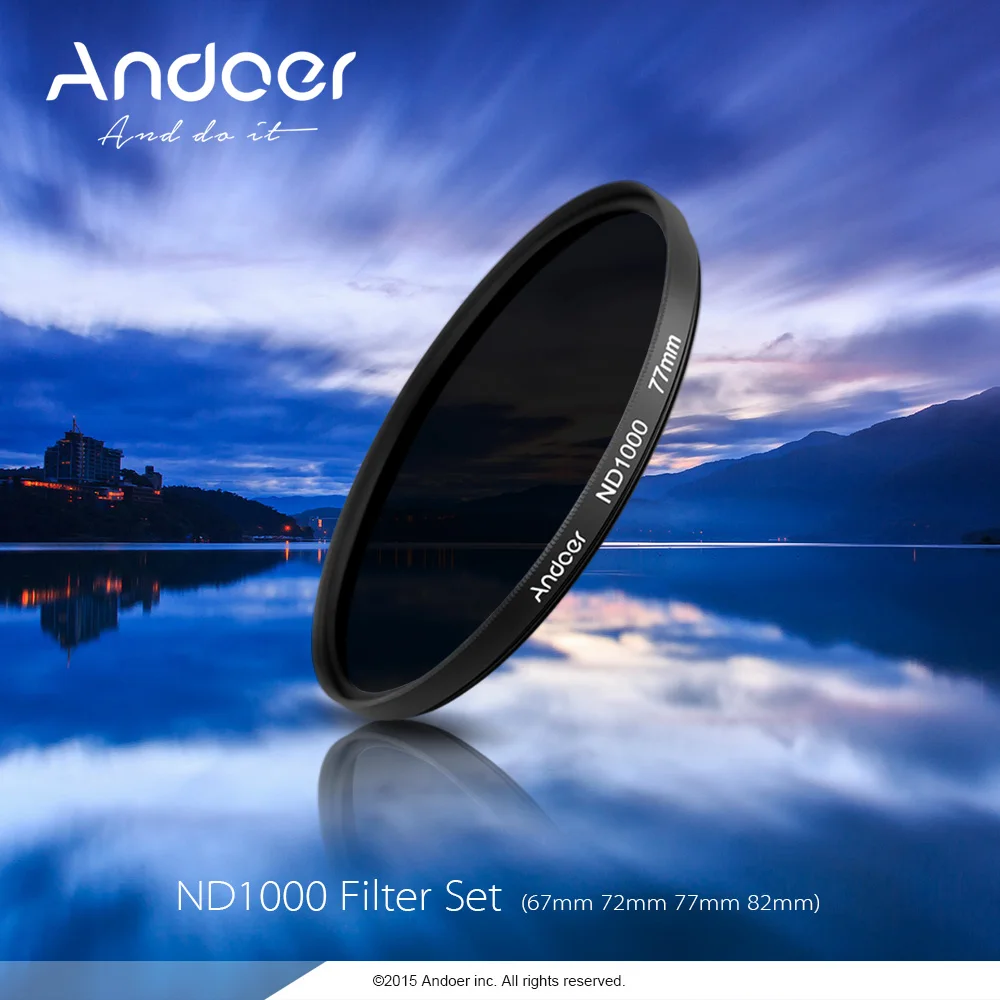 Andoer 67 72 82mm ND1000 10 Ustavi Zatemnitev Nevtralni Filter za Nikon Canon DSLR Fotoaparat Objektiv ND Filter 2018 Nova