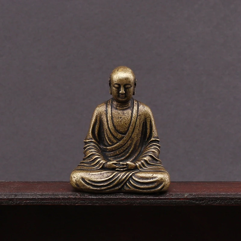 Antični Bronasti Kip Bude, Mini Prenosni Medenina Bodhisattva Kiparstvo Okraski Doma Feng Shui Dekor Pisarne Odlikovanja
