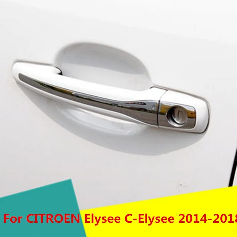 Avto obliko zunaj vrat ročaj kritje vrata skledo okvir trim nalepke, dodatki za vrata skledo Za CITROEN Elysee C-Elysee-2018