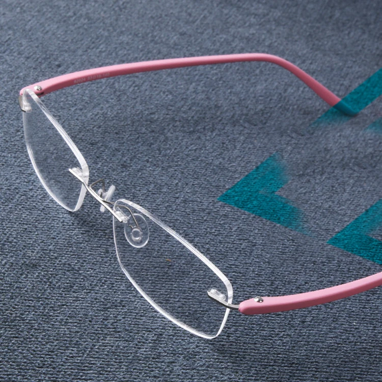 B Čistega Titana Moških Rimless Optičnih Očal Okvir Ženske Brez Okvirjev Recept Očala Ultralahkih Kratkovidnost Brezvijačno Očala