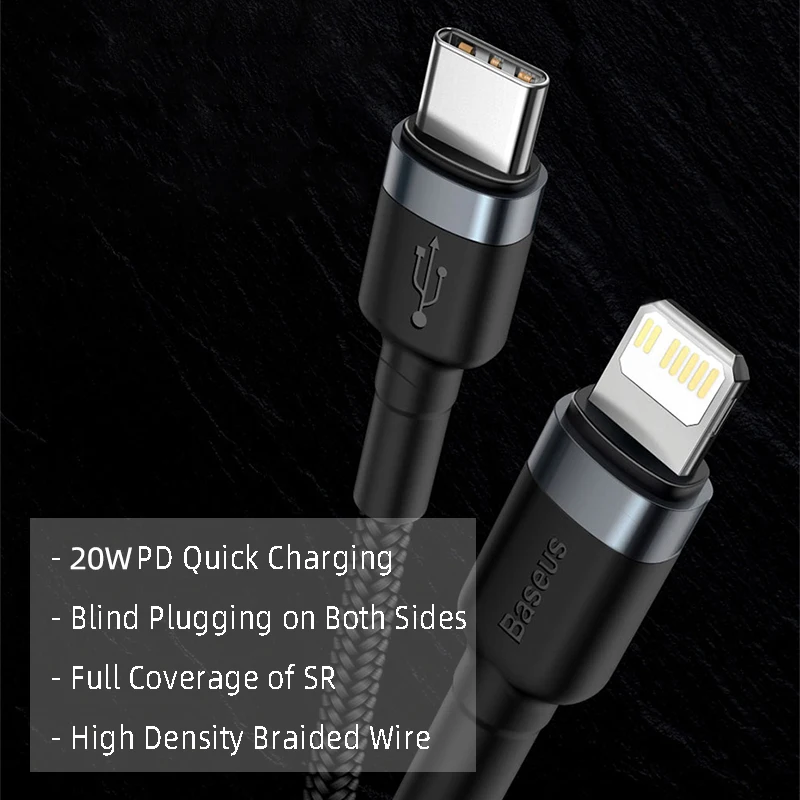 Baseus USB C Kabel za iPhone 12 PD 18W 20W Hitro Polnjenje Kabel za iPhone 12 Pro Max 11 8 USB C Kabel Podatkovni Kabel USB Tip C Kabel