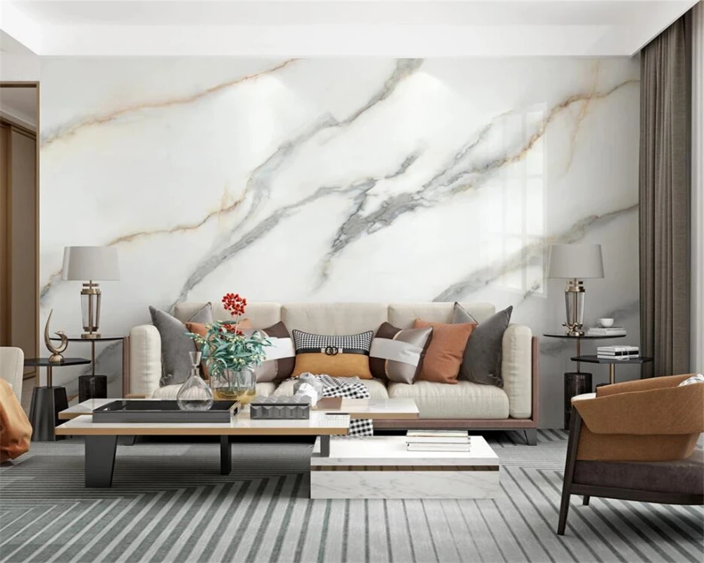 Beibehang Prilagojeno sodobno minimalistično povzetek marmorja črnilo krajine novi Kitajski slog ozadja de papel parede ozadje
