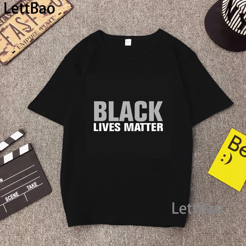 BLM Black Življenja Važno Pismo Print Majica s kratkimi rokavi ne morem Dihati Poletje Kratek Rokav Aktivist Gibanja Oblačila Protest Vrh Ženske
