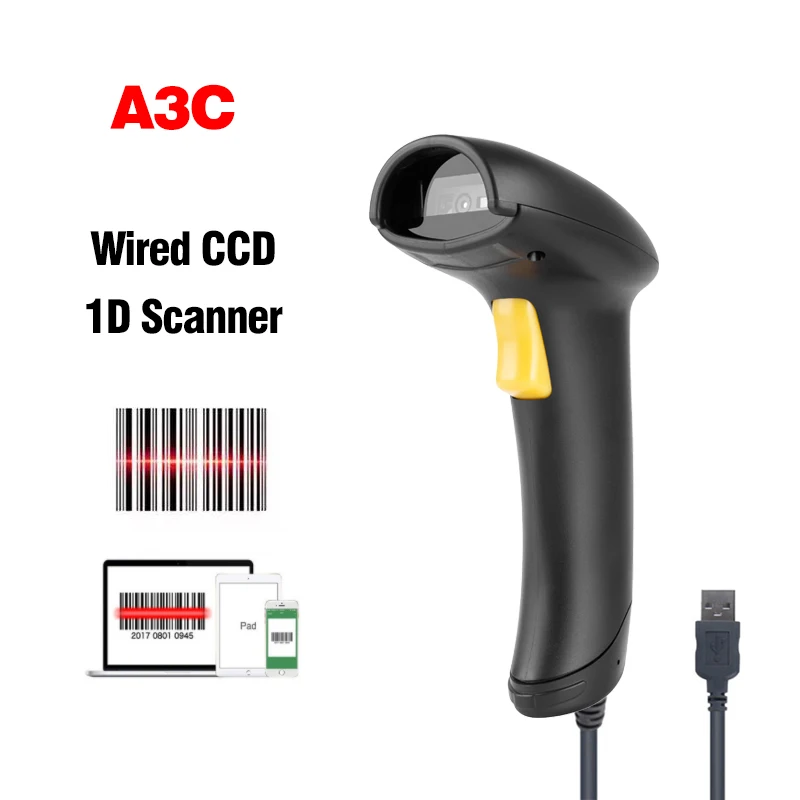 Brezžični črtne kode Skener Ročni Žep 1D/2D QR 2.4 G Laser CCD Bluetooth Bar Code Reader PDF417 za Popis POS Terminala