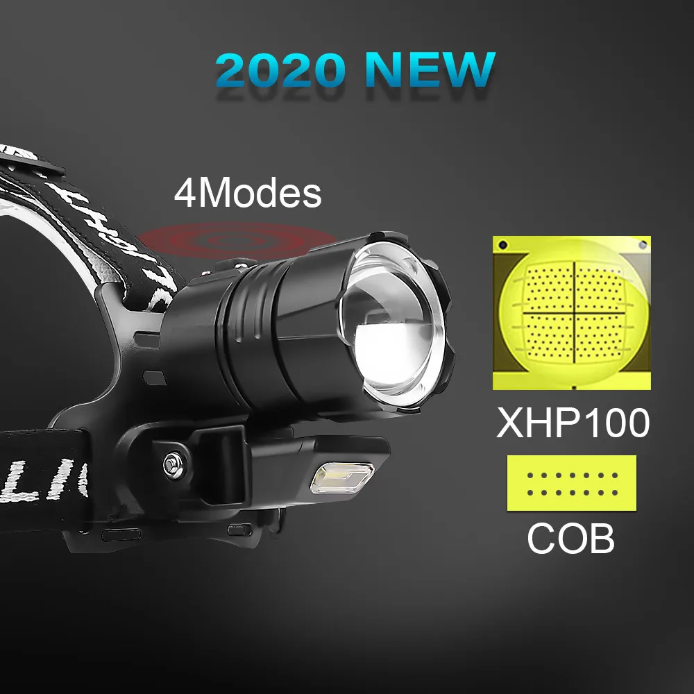COB XHP100 Najbolj Zmogljiv usb Žaromet Polnilna led Smerniki svetilka XHP90 uporabo 18650 baterijo za lov na glavo svetilka lanter