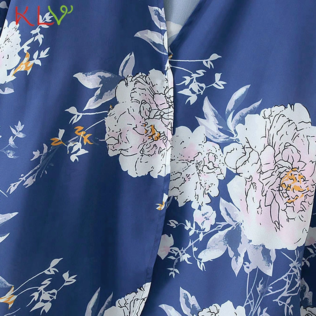 Cvetlični Kimonos Mujer Verano Šifon Flare Rokav Poletje Priložnostne Kimono Jopico Ženske Plaži Plavati prikriti Bluzo Moda Vrh 20Mr