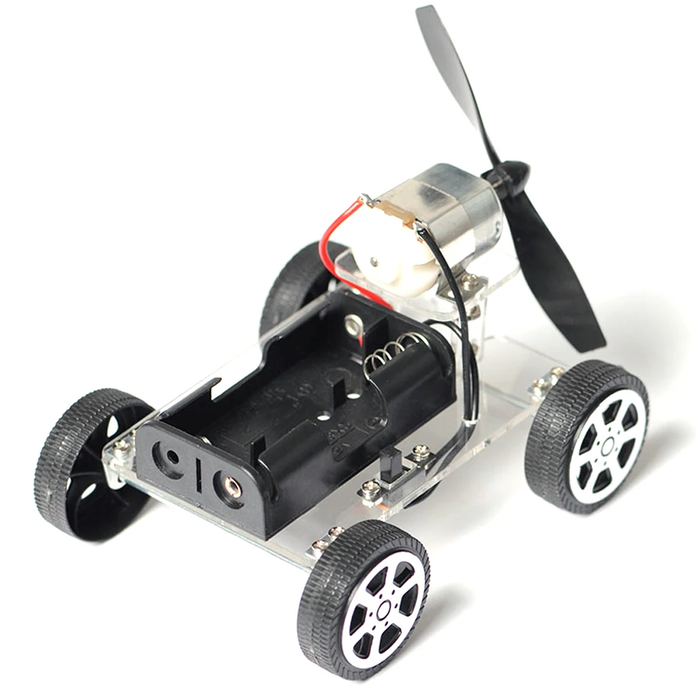 DIY Wind-up Avto Moč Vozila Avto Model Kompleti Sestavljanje Avto Igrače Znanstvene Poskuse Izobraževalne Igrače za Otroke Auto Motor