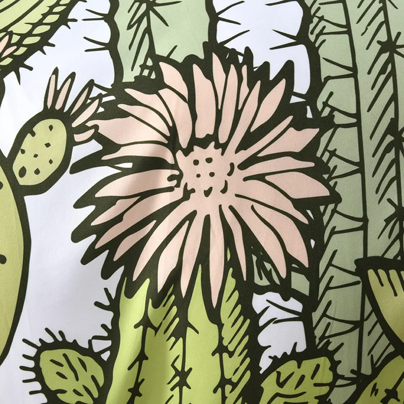 Fanaijia kaktus rjuhe kritje nastavite z prevleke 3D Tiskanih rastlin Bedclothes Posteljnina Nabor king size bedline Domačega tekstilnega