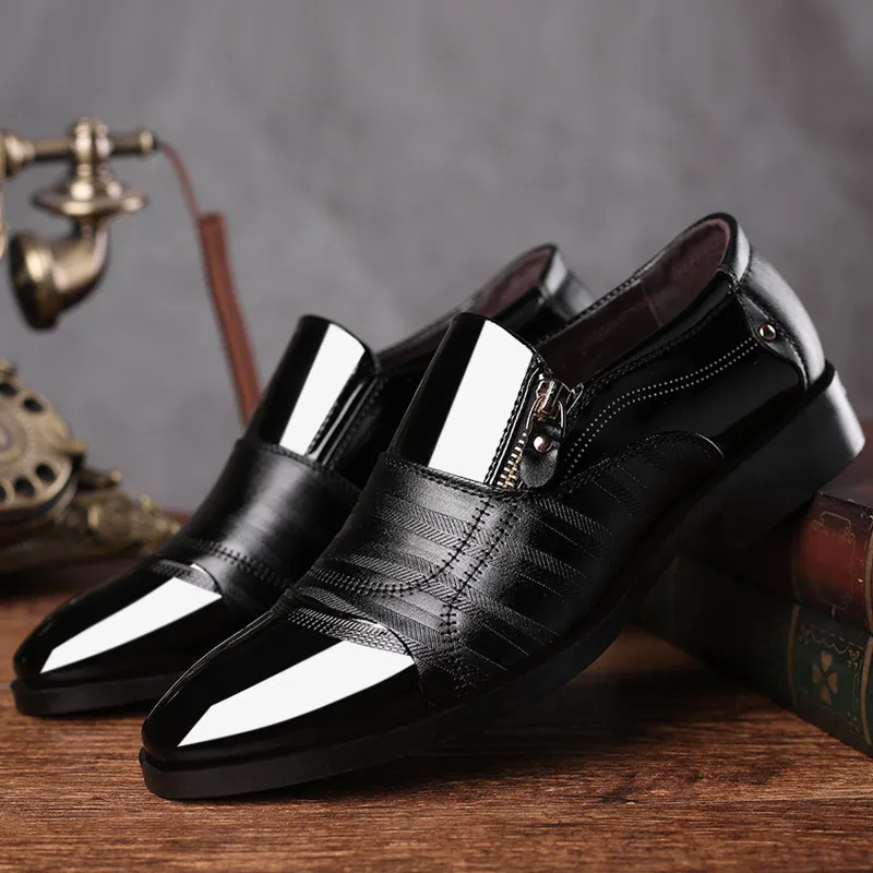 Klasični Poslovni Moške Obleko, Čevlje, Modno Elegantna Formalno Poročni Čevlji Moški Zdrsne Na Urad Oxford Čevlji Za Moške 2020