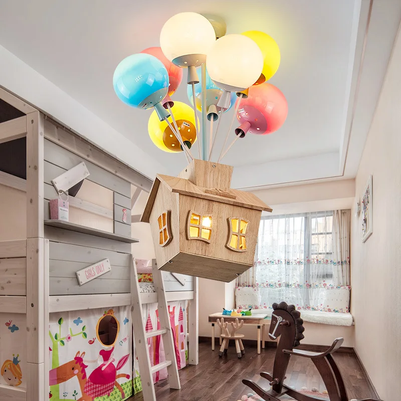 Kreativne barve balon lestenec, svetilke, otroška soba fant dekle spalnica lučka za Nordijsko sodobno minimalistično spalnica luči