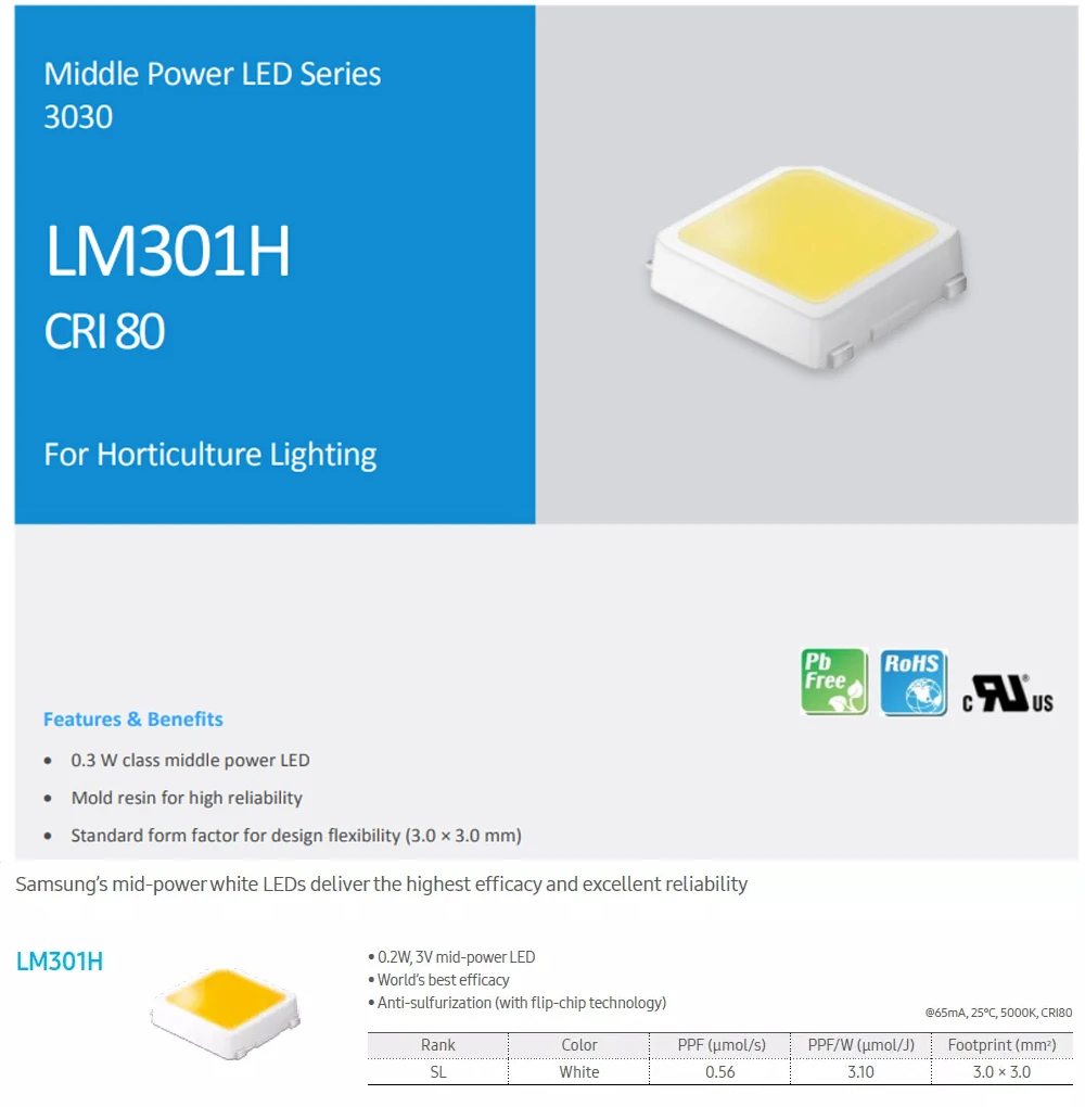 LM301H QB288 Quantum Tech LED V3 Odbor 3000K 3500K mix660nm UV IR odbor samo,brez voznika, brez hladilnega telesa