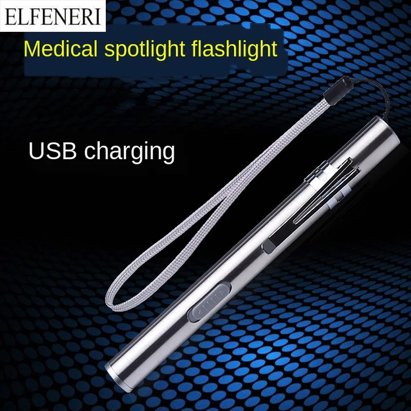 Medicinske Priročno Pero Lahka USB Polnilna Mini Nego Svetilka LED Svetilko + Posnetek iz Nerjavečega Jekla Kakovosti in Strokovni