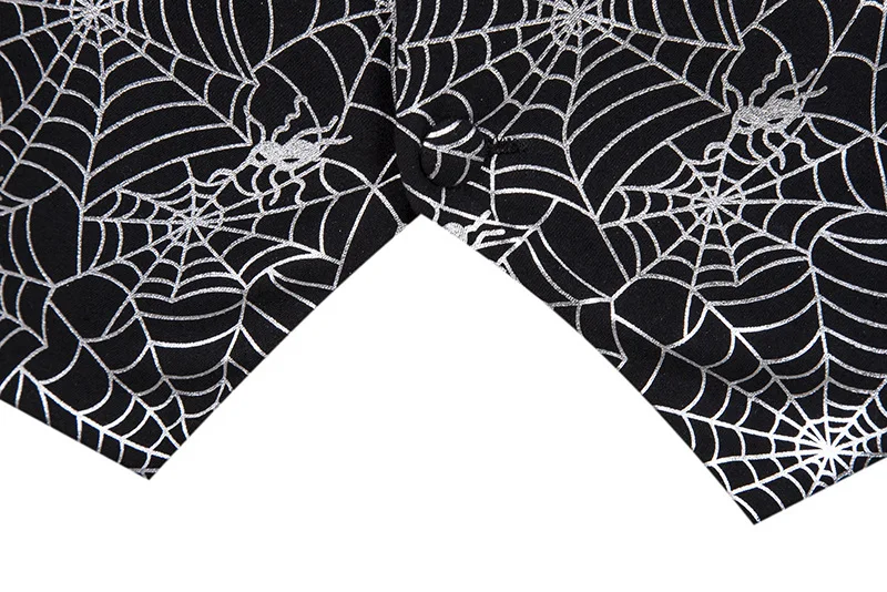 Mens Spider Web Porjavelost Telovnik Beloprsi Singl Proti-Vrat Poročno Obleko Majice Moške Gotike Aristokrat Steampunk Viktorijanski Gilet Homme
