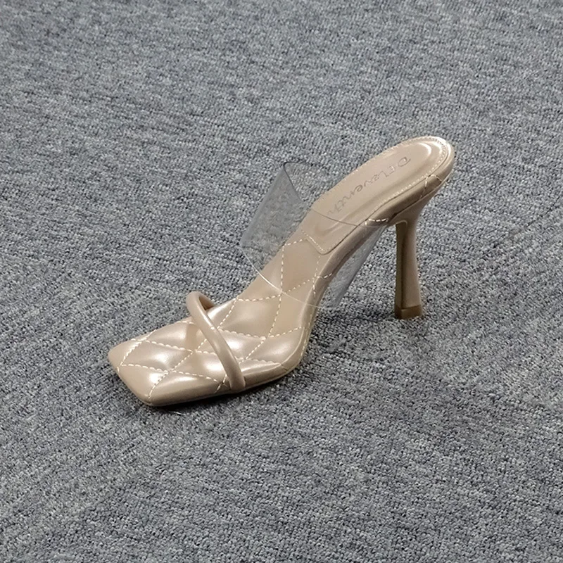 Moda Poletni Sandali PVC Crystal Odprite Toed Visokih Petah Ženske Pregleden Pete Sandala Copate Črpalke 10.5 CM Velike Velikosti 43